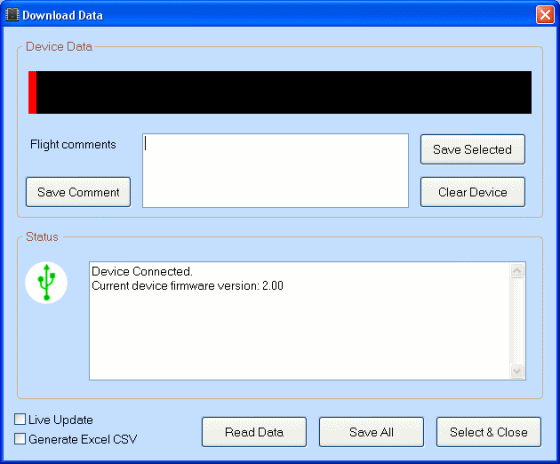 AIM USB download screen