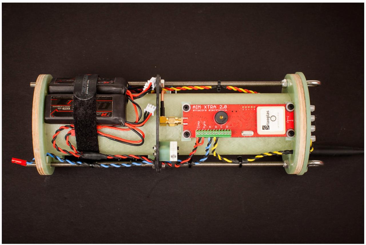 Top-down view of an AIM XTRA avionics build